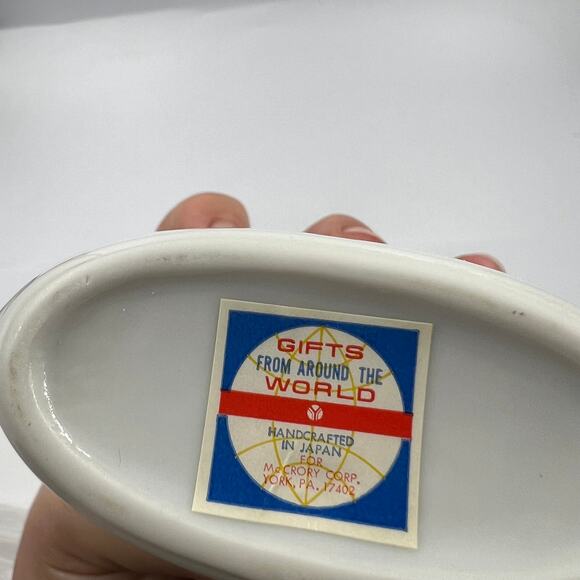 Vintage Chokin Iris Butterfly Fine China Porcelain Trinket Dish Vase Japan Made - Picture 8 of 12